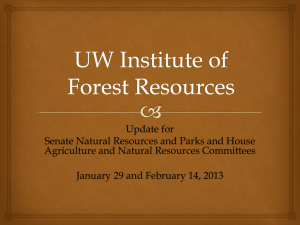 UW Institute of Forest Resources - School of Environmental and