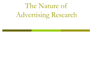 Advertising Research: Nature & IMC Planning Process