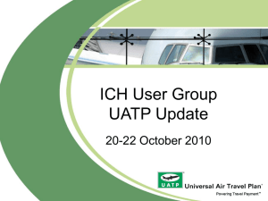 ICH User Group UATP Update
