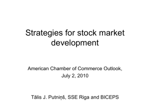 Strategies for stock market development