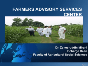 Farmers Advisory Services: Enhancing Agriculture in Sindh