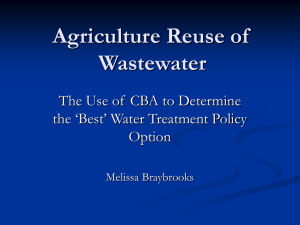 Agriculture Reuse of Wastewater