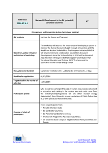 Nuclear HR Development in the EU (potential) Candidate Countries