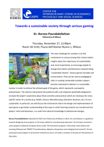 Towards a sustainable society through serious gaming