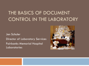 Document Control in the Laboratory: Basics & Requirements