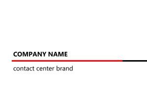 1.2 objective of contact center