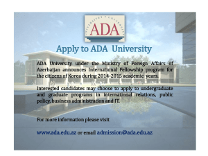 ADA - Embassy of The Republic of Azerbaijan to the Republic of Korea