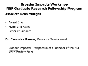 NSF Graduate Research Fellowship www.nsf