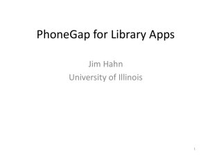 PhoneGap for Library Apps
