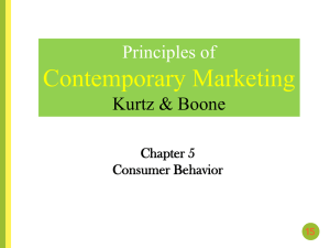 Consumer Behavior: Principles of Contemporary Marketing