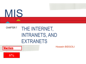 Chapter 7 The Internet, Intranets, and Extranets