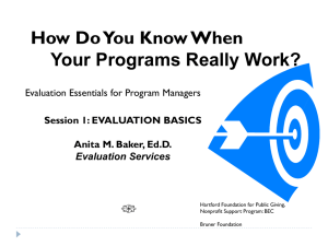 Anchoring Essentials - Effectiveness Initiatives in Evaluative Thinking