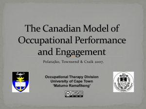 CMOP-E: Canadian Model of Occupational Performance & Engagement