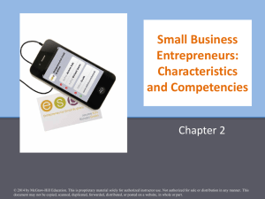 Small Business Entrepreneurs: Characteristics & Competencies