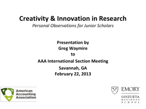 Presentation Slides - American Accounting Association
