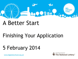 11.00 Welcome and introduction 11.15 Finishing