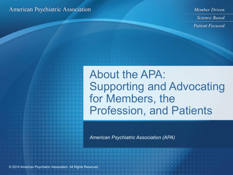 APA American Psychiatric Association