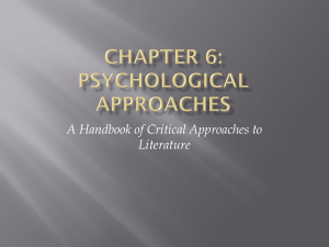 Chapter 6: Psychological Approaches