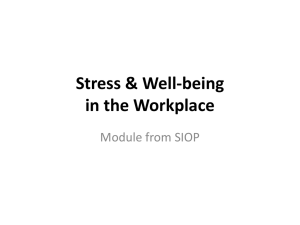 Stress & Well-being at Work