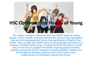 HSC Option 1: The Health of Young People