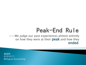 Peak-End Rule