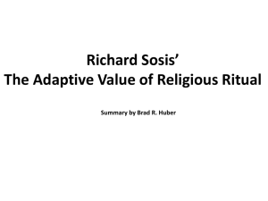 The Adaptive Value of Religious Ritual by Richard Sosis