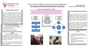 The Maternal and Child Health Research Consortium