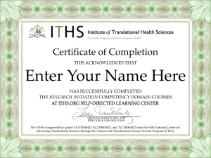 Certificate of Completion ()