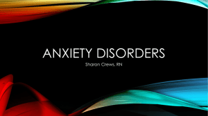 ANXIETY DISORDERS