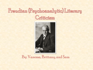 Freudian (Psychoanalytic) Literary Criticism
