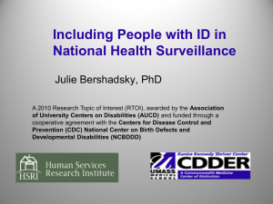 Including People with ID in National Health Surveillance