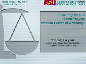 Medical Power of Attorney: Learning Module Group Project