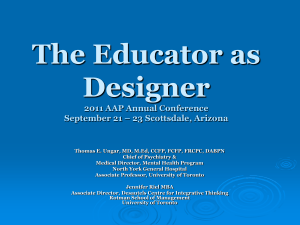 The Educator as Designer - Association for Academic Psychiatry