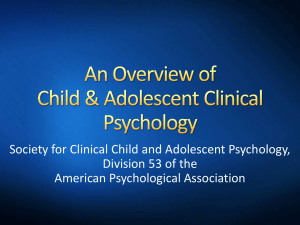 Child & Adolescent Clinical Psychology