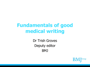 Fundamentals of Good Medical Writing