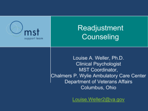 Treatment for Military Sexual Trauma