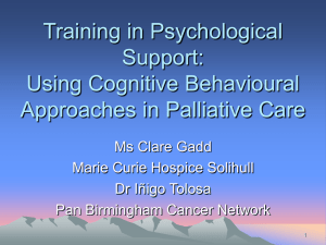CBT in Palliative Care: Training & Techniques