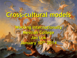 Cultural models - Friday January 10-1