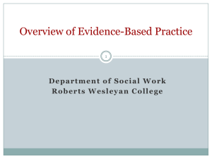 Overview of Evidence-Based Practice