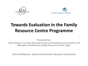 Towards Evaluation in Family Resource Centre Programmes