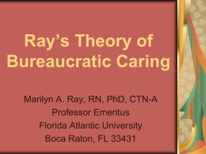 Ray's Theory of Bureaucratic Caring: Presentation