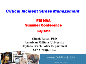 Critical Incident Stress Management