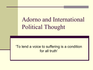 Adorno and International Political Thought