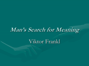 Man`s Search for Meaning