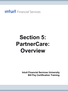 PartnerCare Training: Bill Pay Certification Overview