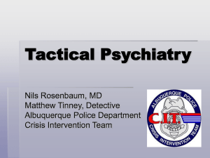 Tactical Psychiatry - CIT International Conference