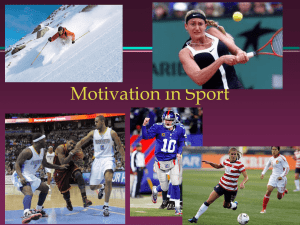 Motivation in Sport