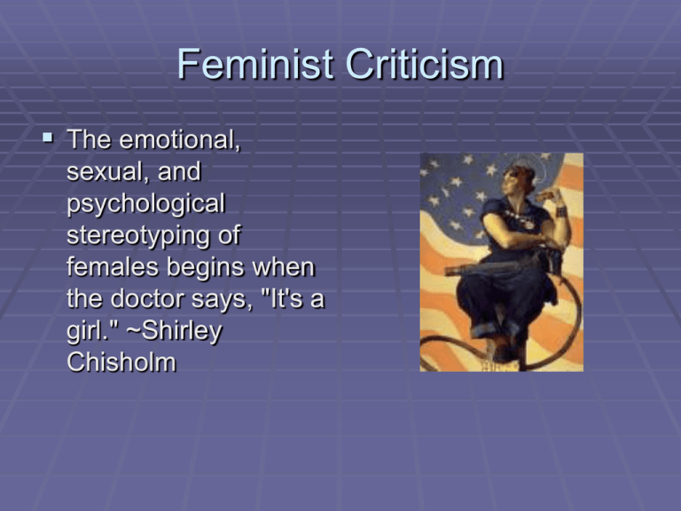 Feminist Criticism