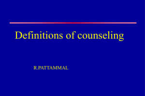 Definitions of Counseling: Key Concepts & Roles