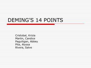 The 14 Points of Deming